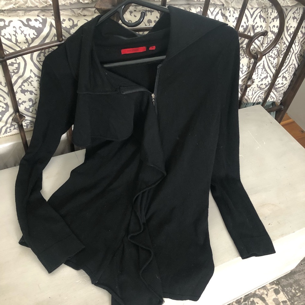 COLETANE … black zipper sweater